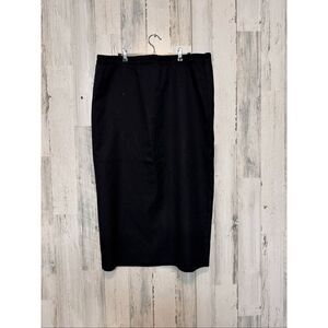 Black Expressions Plus Pull-On Midi Skirt 16W | Classic Stretch Polyester | Work